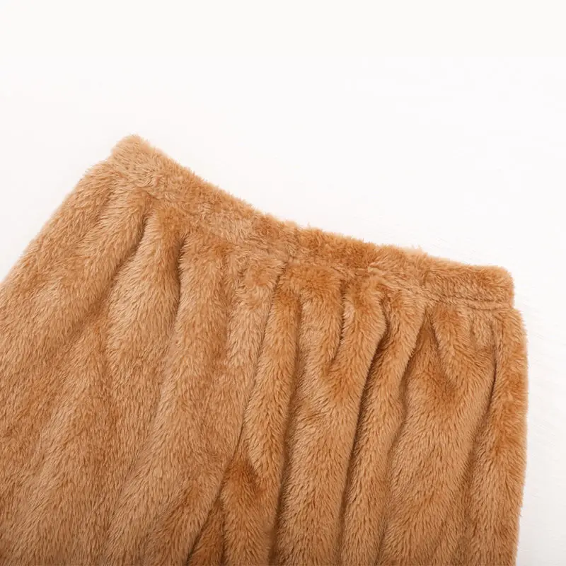 New Sleep Bottoms Women Winter Full Length Pajama Pants Coral Velvet Casual Soft Warm Daily Homewear Plus Velvet Loose Soft