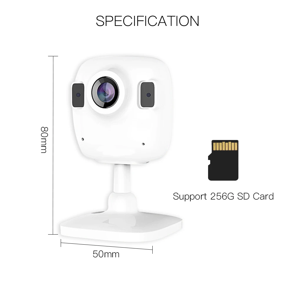 

Tuya Smart Life Wireless HD 1080P IP Camera Smart Infrared Two-way Audio Night Vision Work with Google Assistant