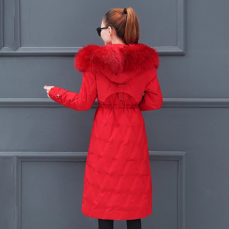Зимняя женская длинная куртка парки 2020 офисные женские пальто с капюшоном и