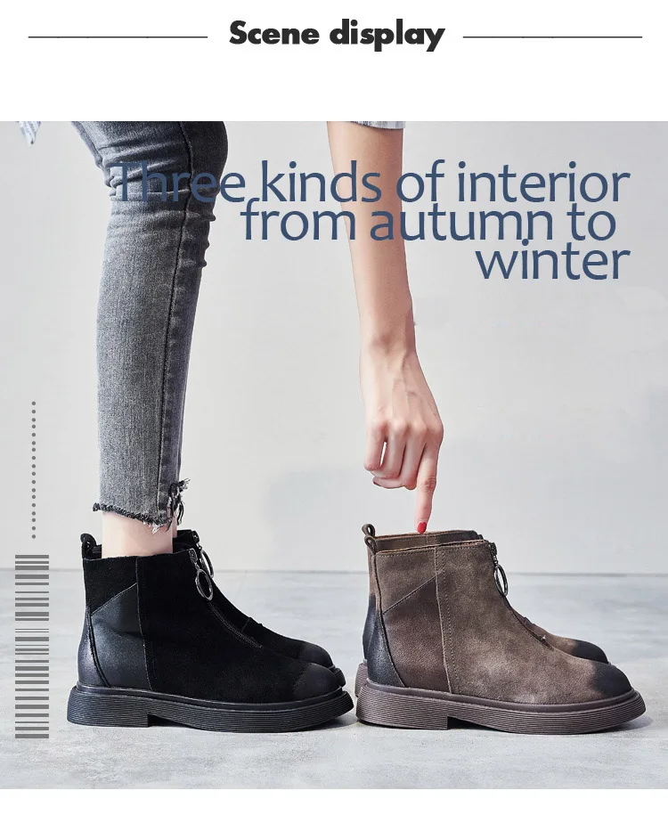 Botas mujer в стиле ретро; ; повседневная обувь; Ботинки martin; женские модные брендовые ботильоны из натуральной кожи с заклепками; Цвет Черный