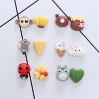 50pcslot cute cartoon charms for nail art summer series resin gems 3d nail decals manicure ornaments for nail tips decoration