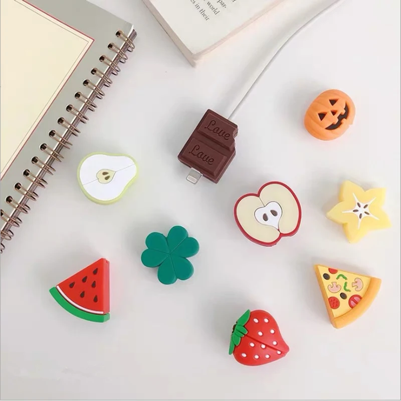 Cable Bite Cute Fruits Protector for Iphone Smartphone USB Organizer Charger Wire Pprotege Funny Squishy Toys | Игрушки и хобби