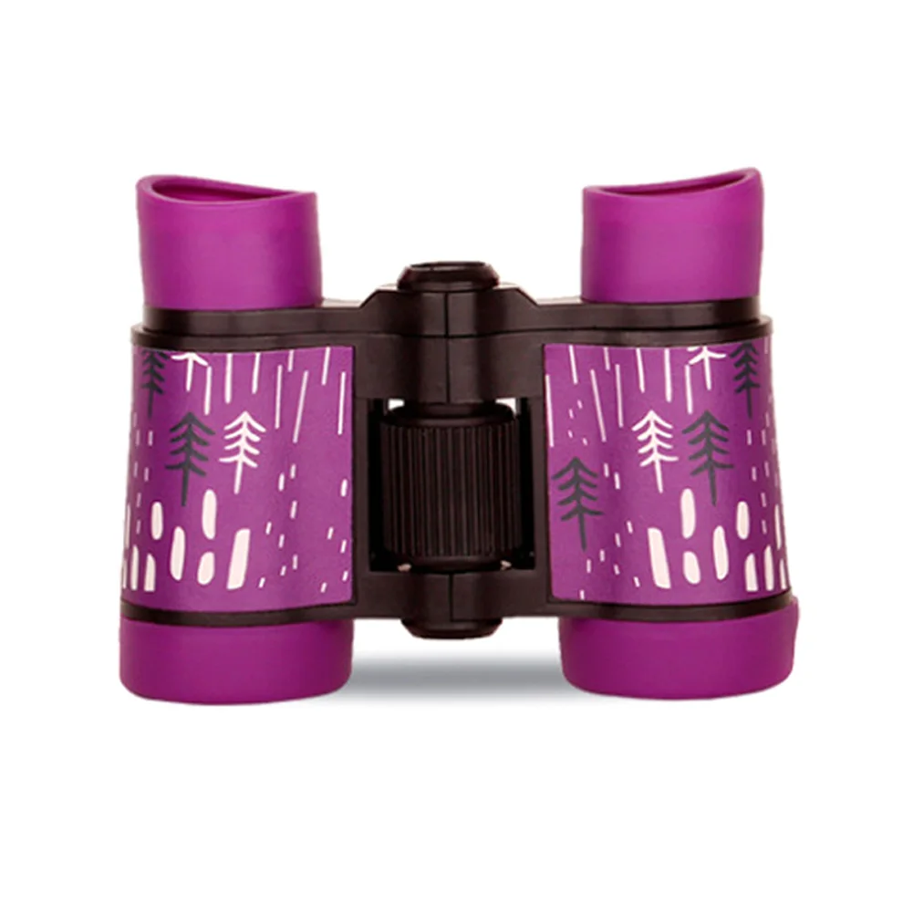 Purple Высокое Качество Бинокль 4x30 телескоп резиновый противоскользящий портативный подарок для детей детский открытый M88 - Цвет: Purple