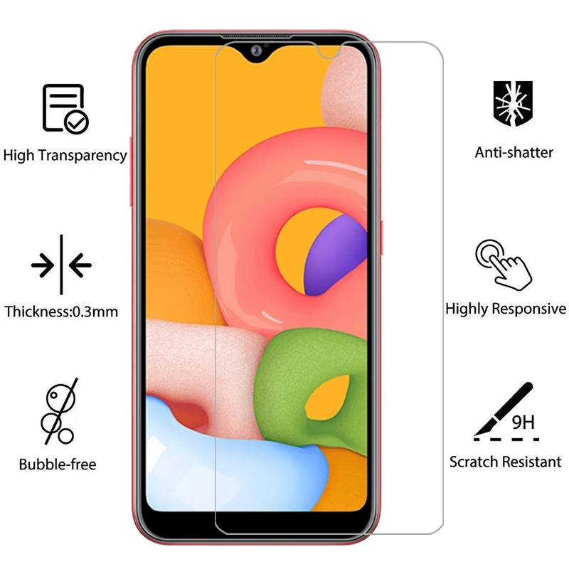 

Чехол для samsung a01, Защитная пленка для экрана, закаленное стекло на samsun galaxy a 01, 01a, защитный чехол для телефона, бронированный чехол для samsunga01