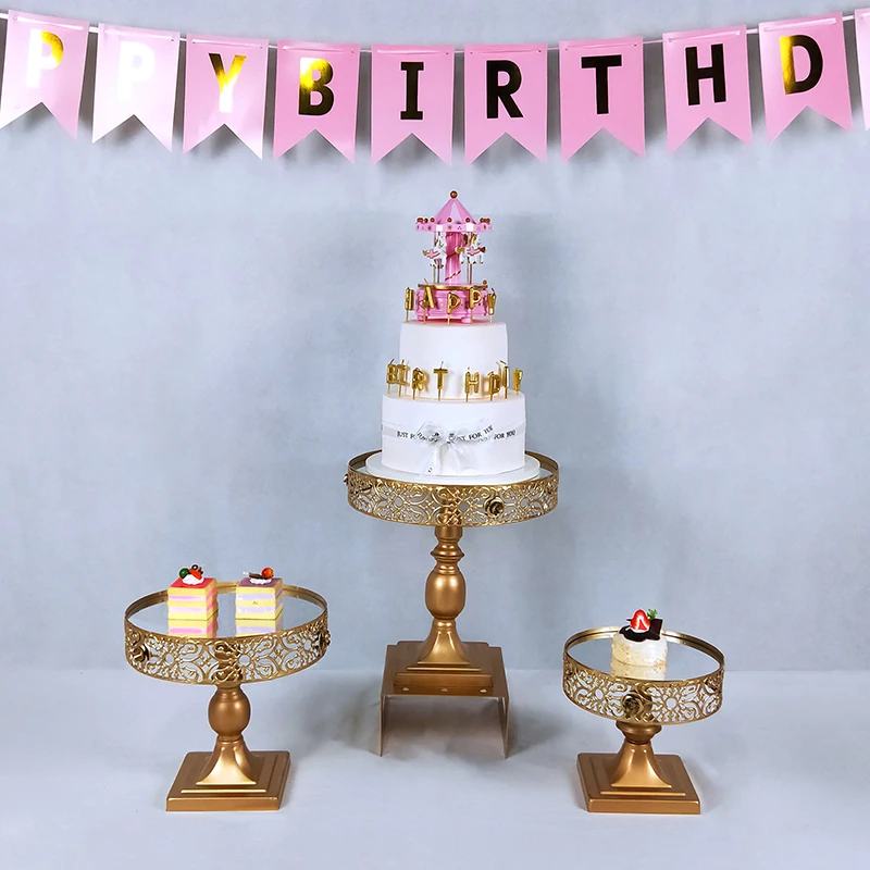 Tobs Золотой кружевной край подставка для торта украшения свадебные тарелки набор