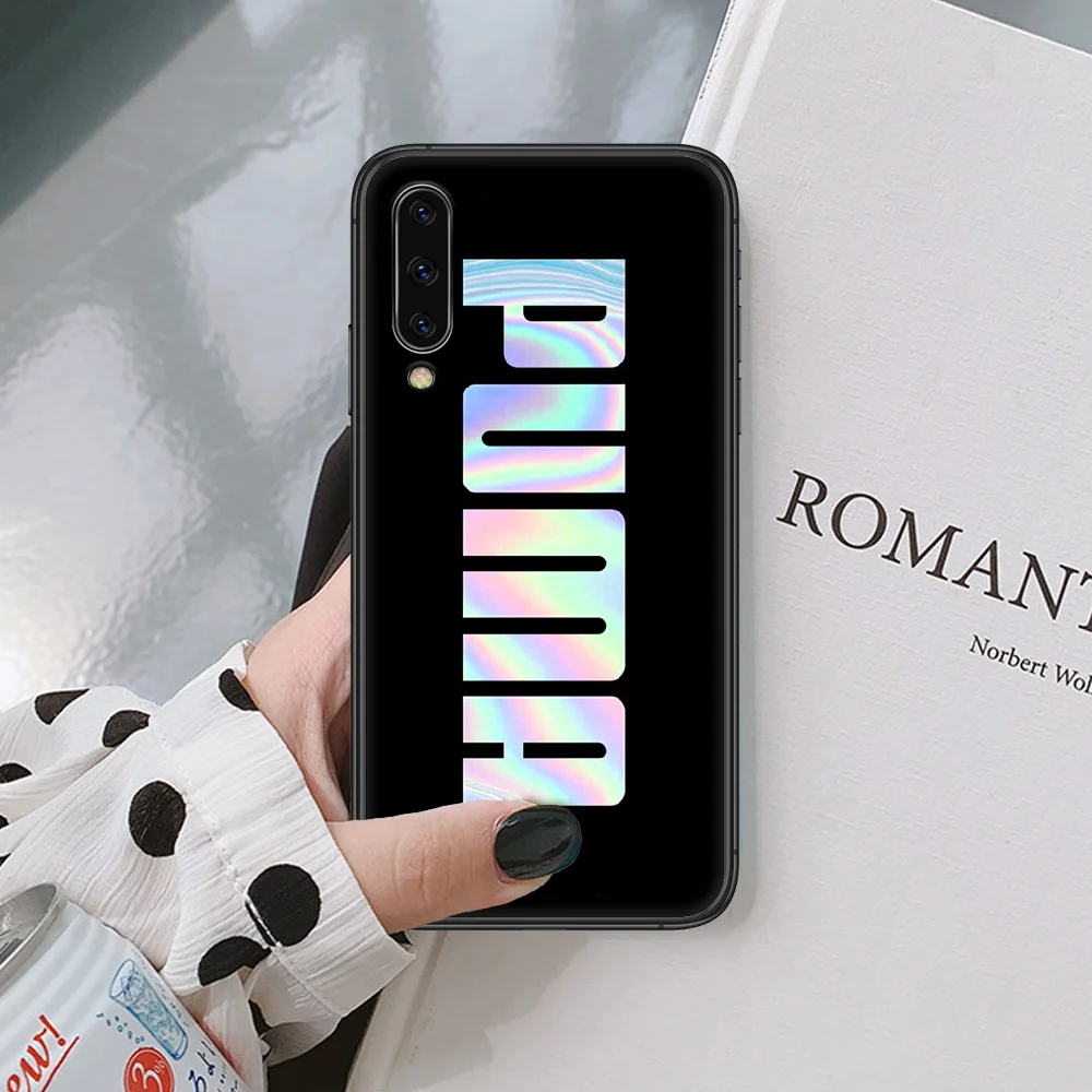 

Fashion Sports brand PUMA Phone Case For Samsung Galaxy A 3 5 7 8 10 20 20E 21S 30 30S 40 50 51 70 71 black Back 3D Coque Trend