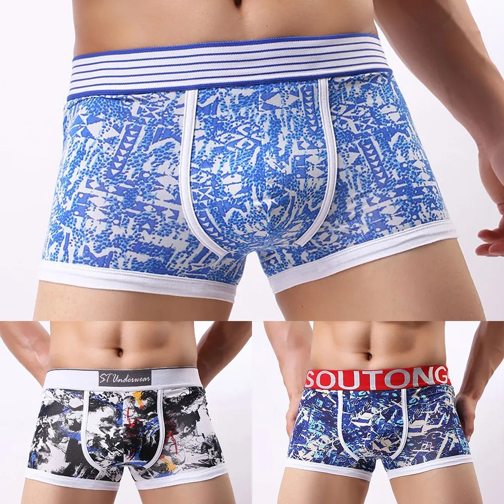 

Sexy U Convex Pouch Boxer Shorts Men Penis Bulge Underwear Modal Breathable Boxers Printed Boxershorts Men Underpants