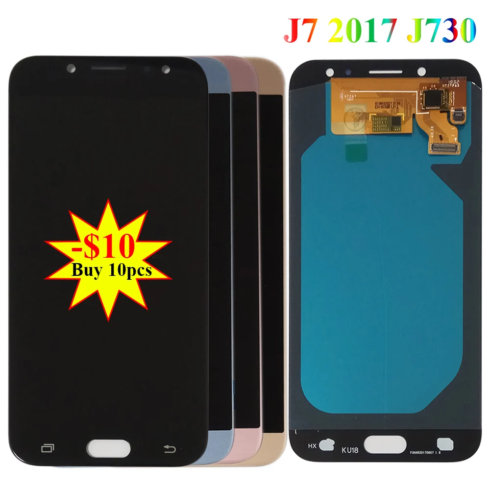 Оригинальный 5 ''Супер Amoled ЖК дисплей для SAMSUNG Galaxy J7 Pro 2017 J730 J730F сенсорный экран