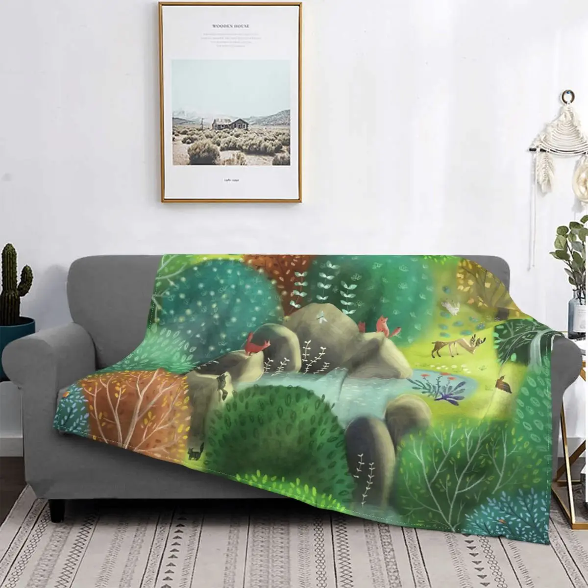 

Manta de bosque Esmeralda, para cama colcha, alfombra a cuadros, manta a cuadros, colcha para cama