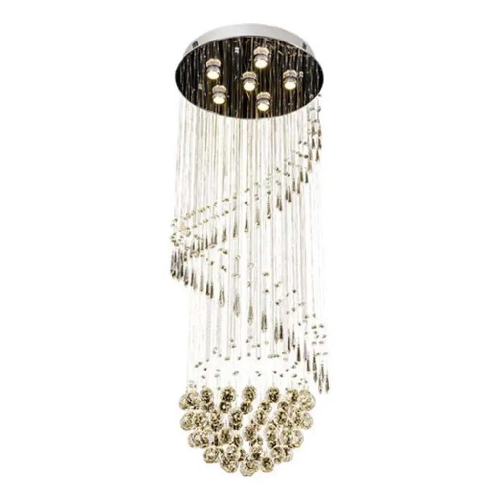 

D50*H150cm Large ModernCrystal Chandelier Lights Rain drop Luminaire Decor Luster Pendant Lamps Chandeliers lighting fixture
