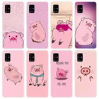 Милый розовый мягкий чехол Kawai Pig Для Samsung Galaxy A12 A02 A03S A21S A22 A32 A52 A72 A82 Quantum2 S21 Plus FE Ultra M32 M12 чехол