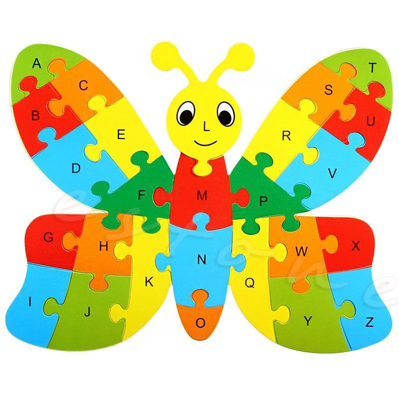 

Kids Baby Wooden Animal Puzzle Numbers Alphabet Jigsaw Learning Educational Toy