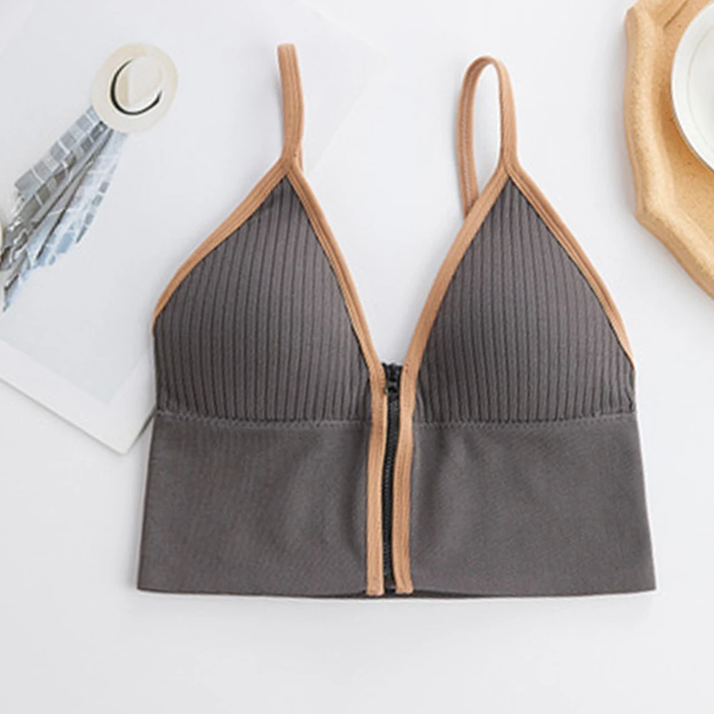 

Women Sports Crop Tops Slim Fit Spaghetti Strap Tanke Top Solid Harajuku Korean Female Off Shoulder Knitted Crop Tops Camisole