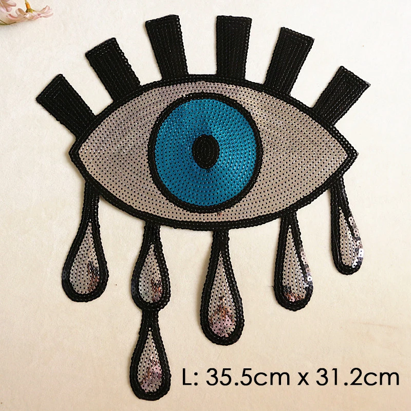 Нашивки для пришивания капли глаз аппликация одежды слезы блестки нашивки