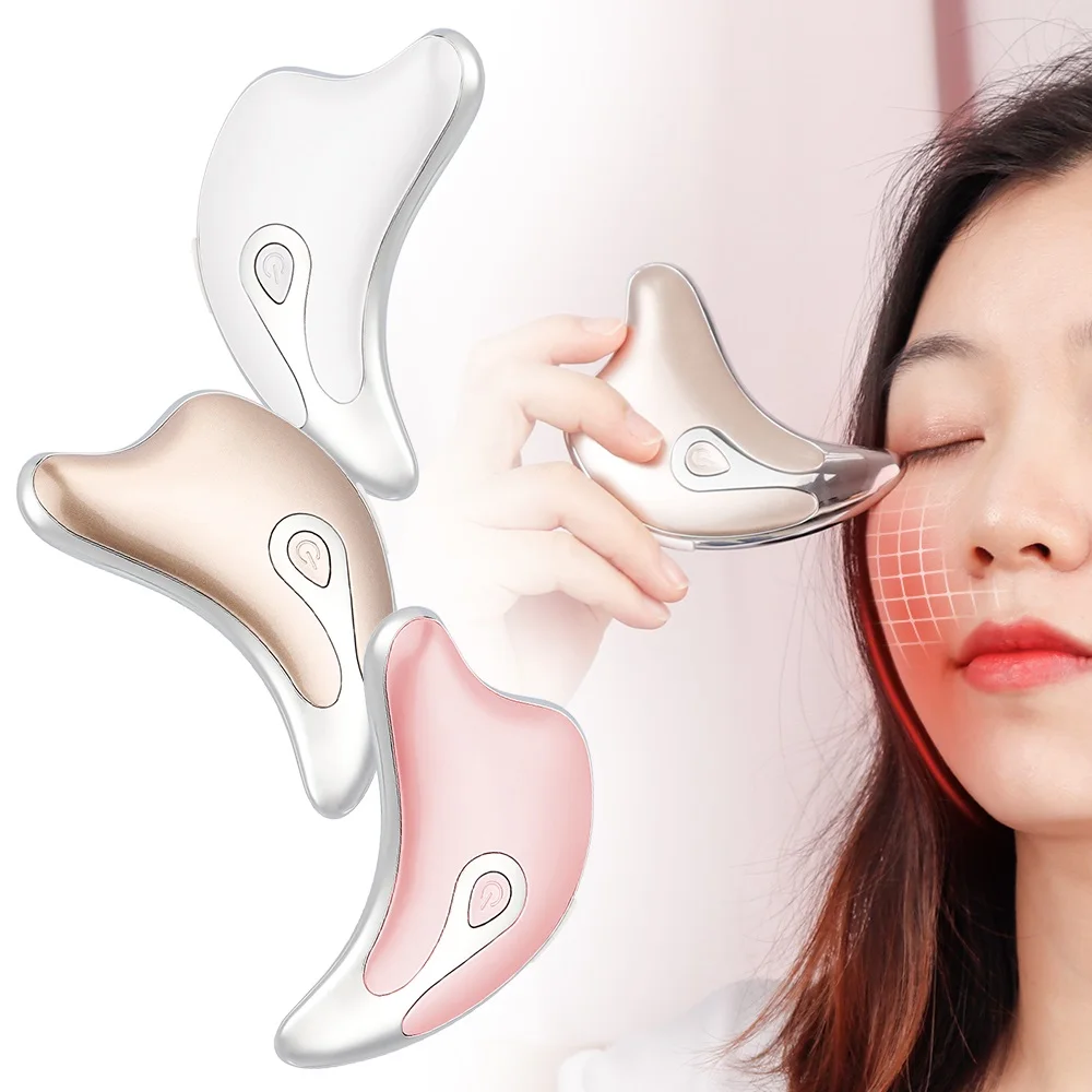 

Guasha Scrap Board Facial Neck Massager Face Wrinkle Removal Body Slimming Massage Vibration Face Skin Beauty Care Scraping Tool