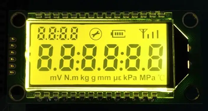 5V Yellow Green TN положительный 6-знака после запятой сегмент ЖК-дисплей Панель модуль PCF8576 Водительская подушка безопасности белая/Голубая/зеленая желтая задняя подсветка - Цвет: 5V Yellow Green