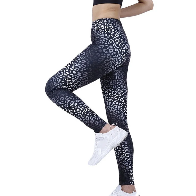 

YSDNCHI Black Leopard Print Leggings Women Fitness Workout Out Activewear Sexy Pants High Waist Leggin Sport Gym Jegging
