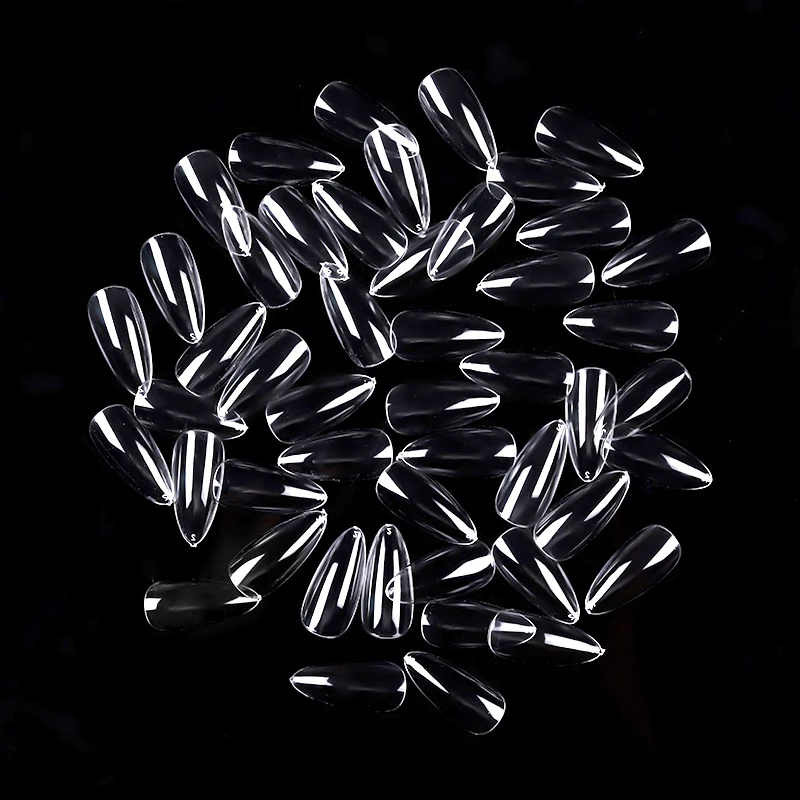 Накладные ногти в форме миндаля круглые полное покрытие маникюрные накладные