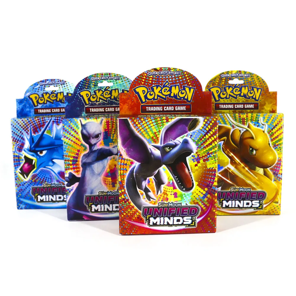 

Takara Tomy Pokemon Card TCG SUN MOON UNIFIED MINDS Cards Collections Shining Cards 48pcs Flash Box Card for Kids Gifts