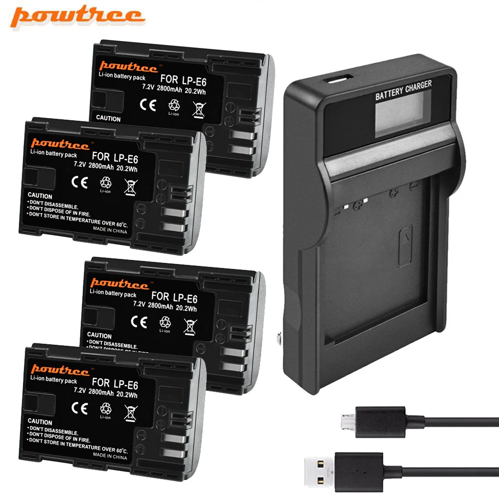 

1X Camera Battery Of LP-E6 LPE6 LP E6 For Canon 5D Mark II Mark III EOS 6D 7D 60D 60Da 70D 80D DSLR