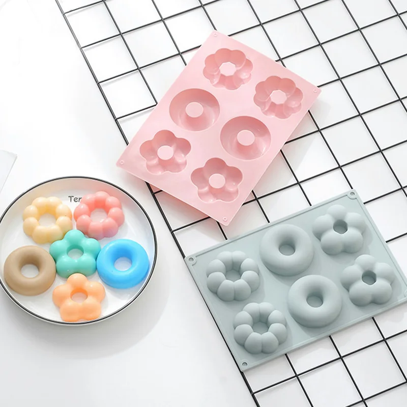 Silicone Pumpkin Donuts Pan Non-stick Doughnut Molds Kitchen Baking Tray for Soap Pudding Puff Cake K1646 K | Дом и сад