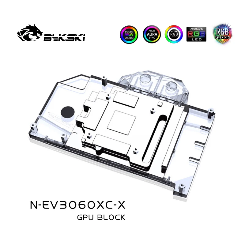 Bykski GPU Water Block for Public EVGA RTX 3060 XC 12GB Graphics Card cooled/with backplane Radiator coolling N-EV3060XC-X | Компьютеры и
