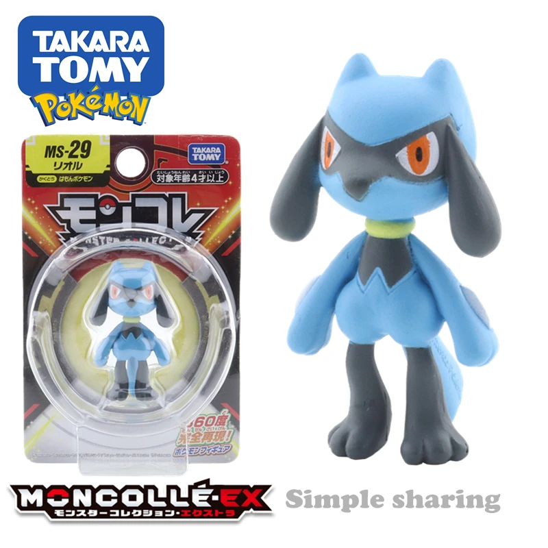 Takara Tomy Tomica Pokemon Pocket Moncolle MS-29 Riolu 3-5 см мини-фигурка из смолы аниме игрушки для детей