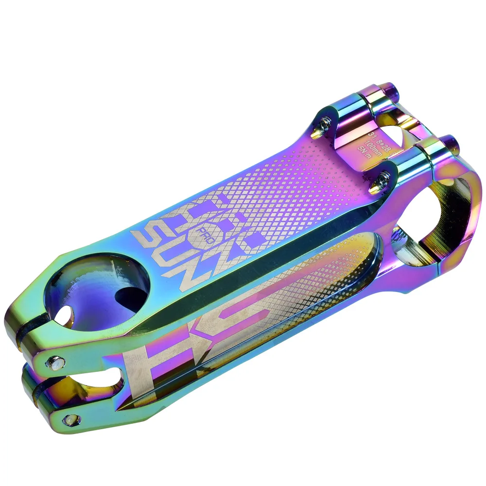 

G108 Bicycle Stem 7075 aluminum alloy Colorful stem 31.8 * 80/90/110 MM 0 degree mountain bike CNC colorful stem