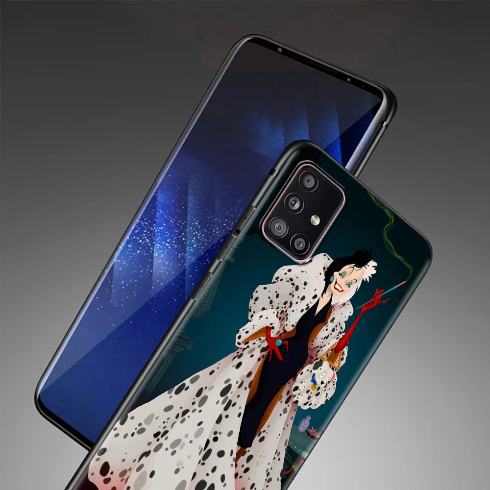 

Cartoon Cruella Phone Case For Samsung A51 A71 A52 A12 A21s A21 A32 A91 A72 A42 A41 A31 A11 A02 A01 Silicon TPU case