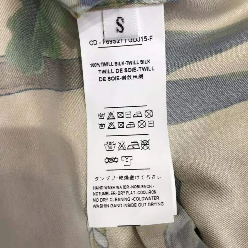 

AELESEEN 100% Twill Silk Blouse 2021 Spring Women New Arrivel Designer O-Neck Grape Flower Animal Dots Print Casucal Shirts