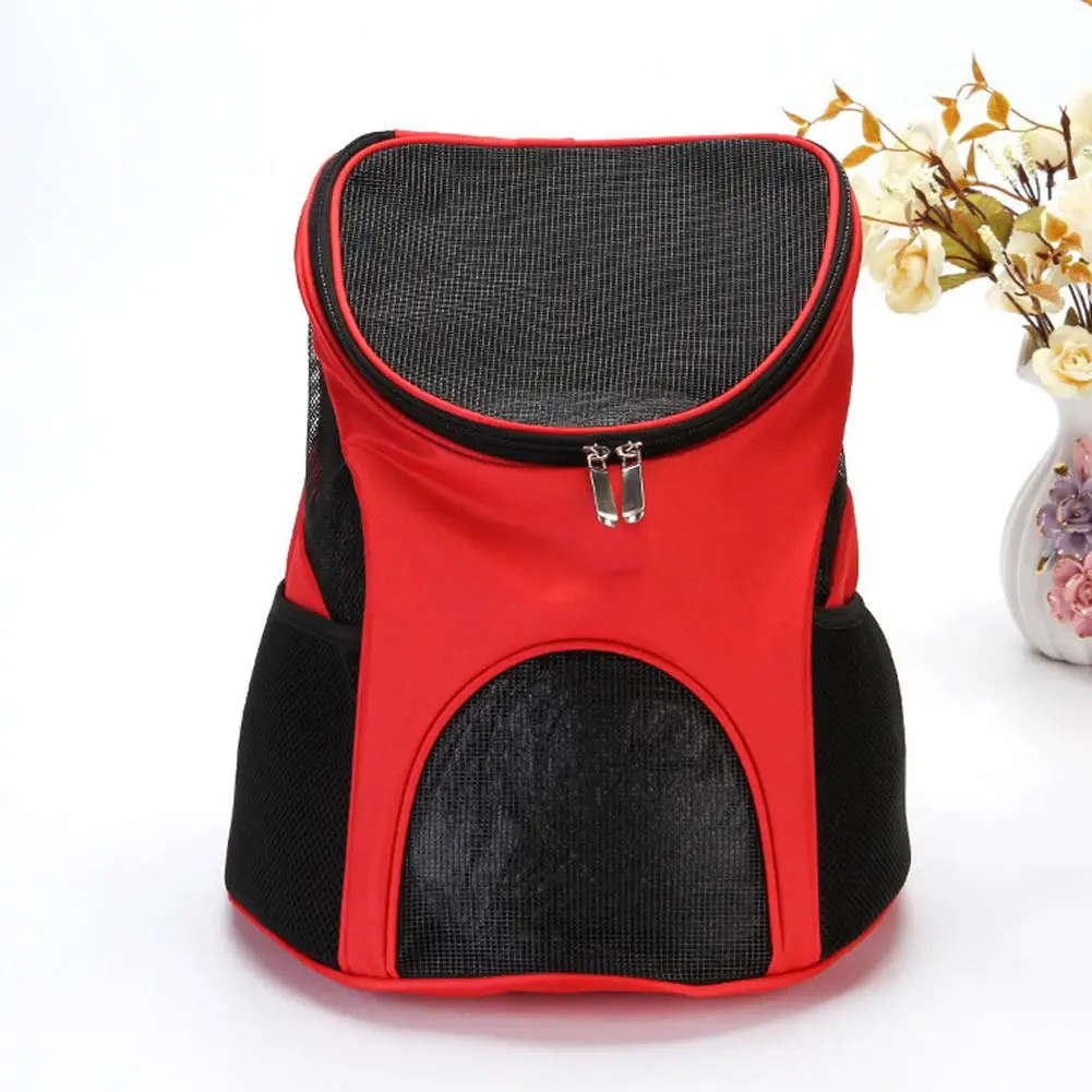 red TPFOCUS Pet Сумка На Открытом Воздухе Воздухопроницаемый рюкзак с сетчатым окном для домашних любимцев собак кошек безопасная сетчатая, для путешествий придайте вашей собаке свежий воздух - Цвет: red