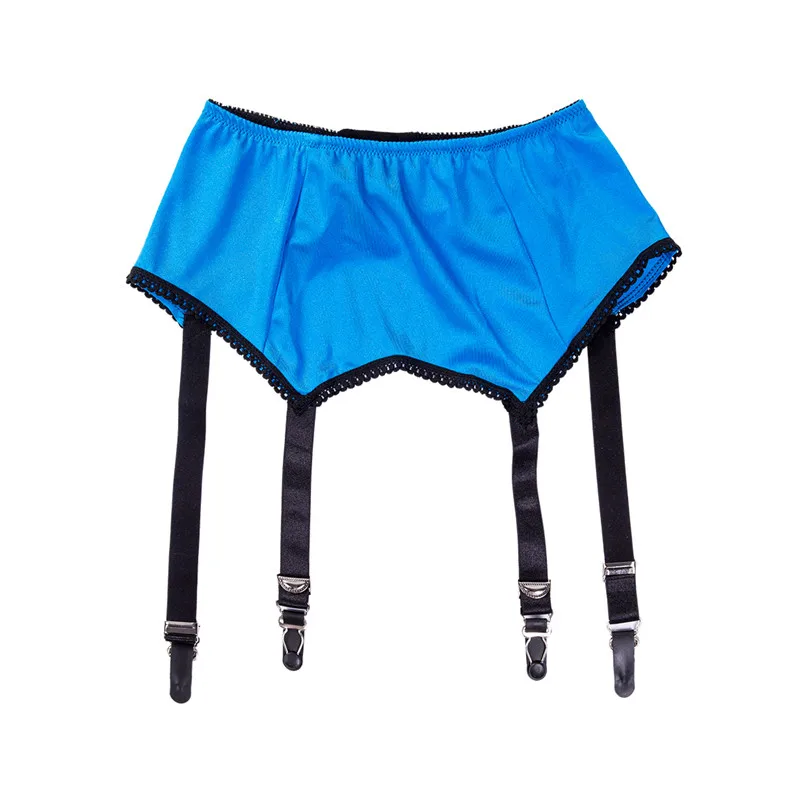 

2021 Sexy Women High Waist Elastic Panties Briefs Mesh Garter Belt Suspender 4 Metal Buckles Strap Plus Size S-XXL (No Panties)