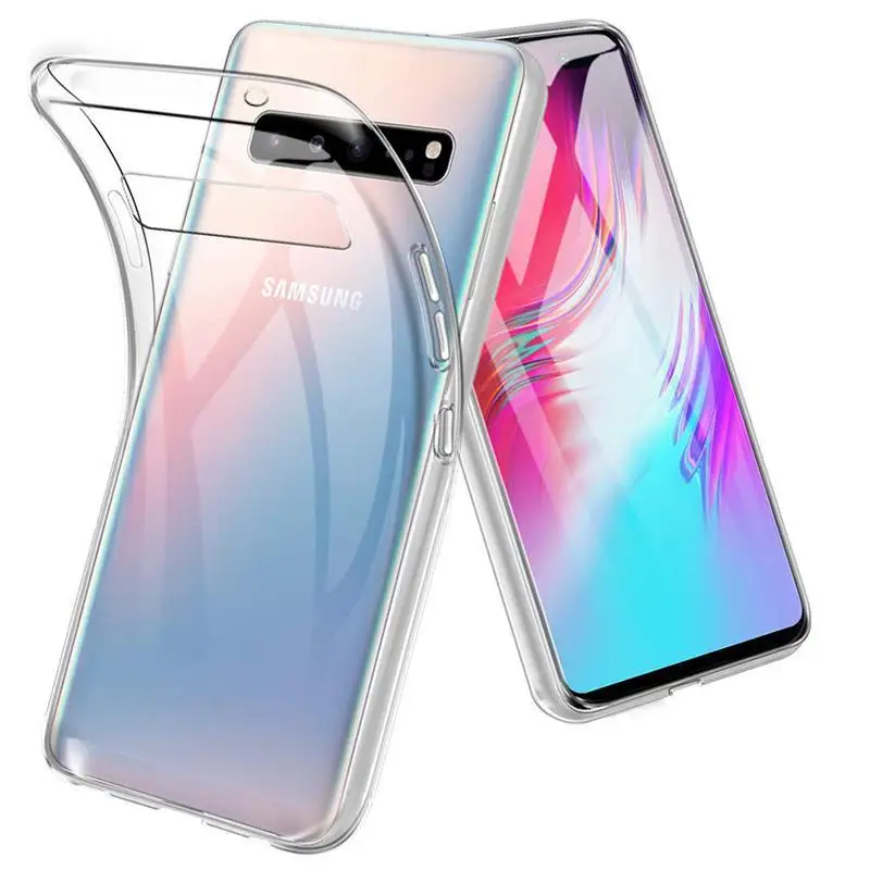 

Silicone Crystal Clear Phone Cases For Samsung Galaxy S10 5G SamsungS105G S105G GalaxyS105G Soft TPU Transparent Thin Back Cover