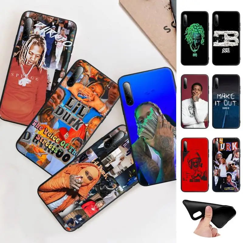 

Lil Durk Rapper Black Silicone Mobile Phone Case Cover For Huawei Y6 Y7 Y9 Prime 2019 Y9s Mate 10 20 40 Pro Lite Nova 5t