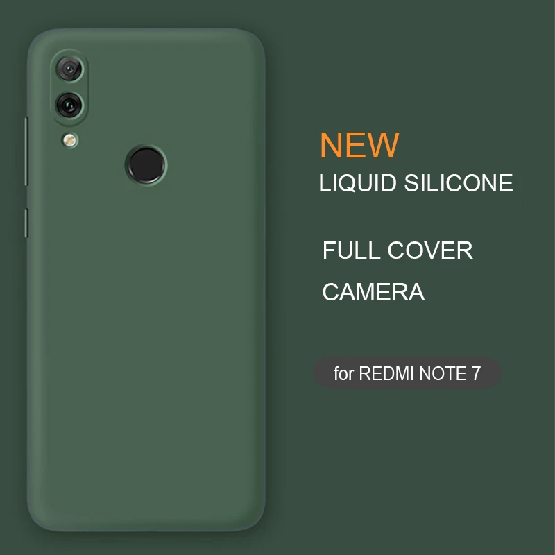 Luxury New Liquid Silicone Phone Case For Xiaomi Redmi Note 7 / Note7 Pro Original Protective Soft Back Cover cases