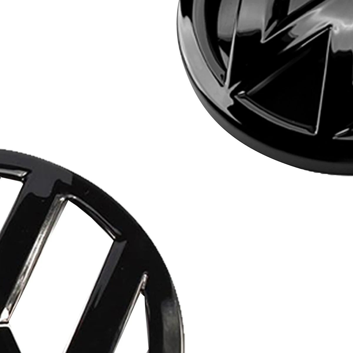 

Gloss Black 126mm Front Grill Badge + 110mm Rear Trunk Lid Emblem Car Logo Fit for VW Volkswagen Golf MK5