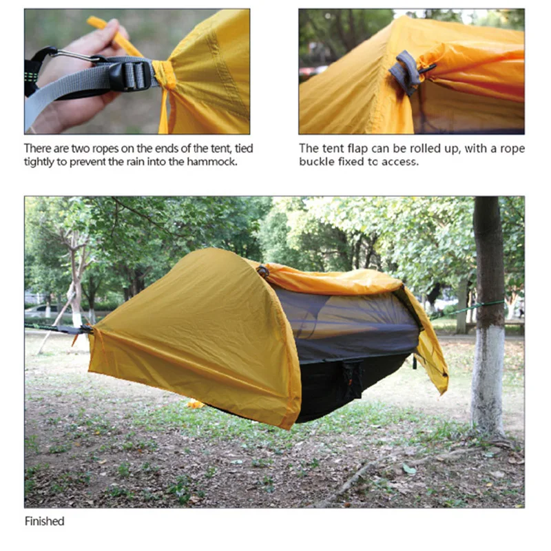 

High Sunshade Waterproof Mosquito Net Hammock Nylon Outdoor Hiking Camping Tent DOG88