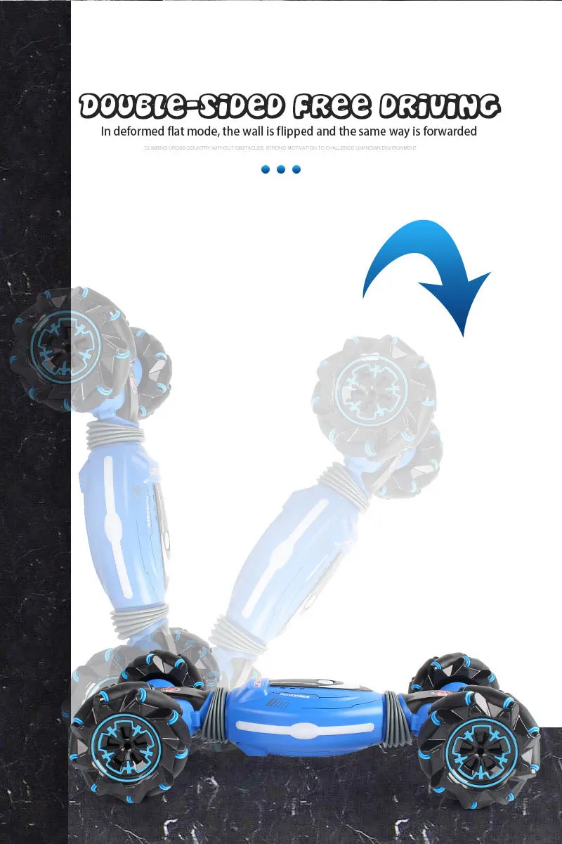 Remote Control Stunt Car Gesture Induction Twisting Off-Road Vehicle Light Music Drift Dancing Side Driving RC Toy Gift for Kids