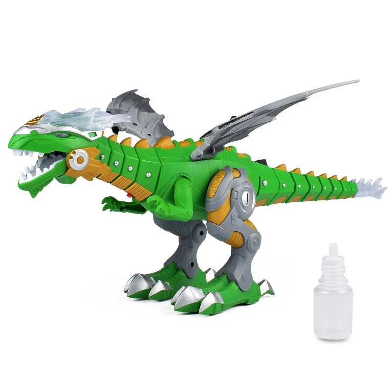 

Large Spray Mechanical Dinosaurs With Wing Cartoon Electronic Walking Animal Model Robot Pterosaurs Toys Best Gift For Children