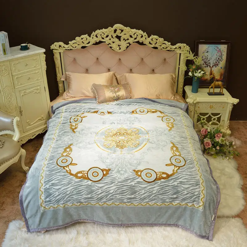 Color 4 Camel европейский барокко легкое Облачное одеяло 200*230 см супер мягкое всесезонное для уютного дивана кровати плед тонкое одеяло - Цвет: Color 4