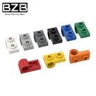 BZB MOC 18677 1x2 нижняя часть с пластиной с одним отверстием креативная высокотехнологичная модель конструктора детская игрушка сделай сам детали кирпича лучшие подарки