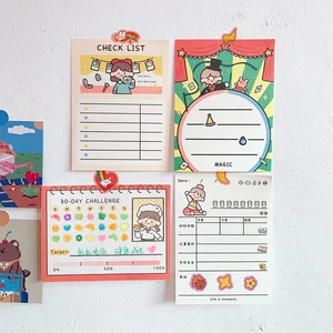 Блокнот для заметок SIXONE, 50 листов, с рисунком милой девушки, для заметок, для учеников, кавайный блокнот для списка дел, дневник, канцелярские принадлежности для офиса и школы