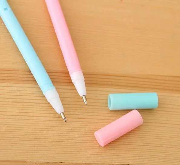 

36pcs/lot Cute Cartoon Cat Fan DIY Hat Fan Ballpoint Pens Student Pens For School Stationery Office Supplies Free Shipping