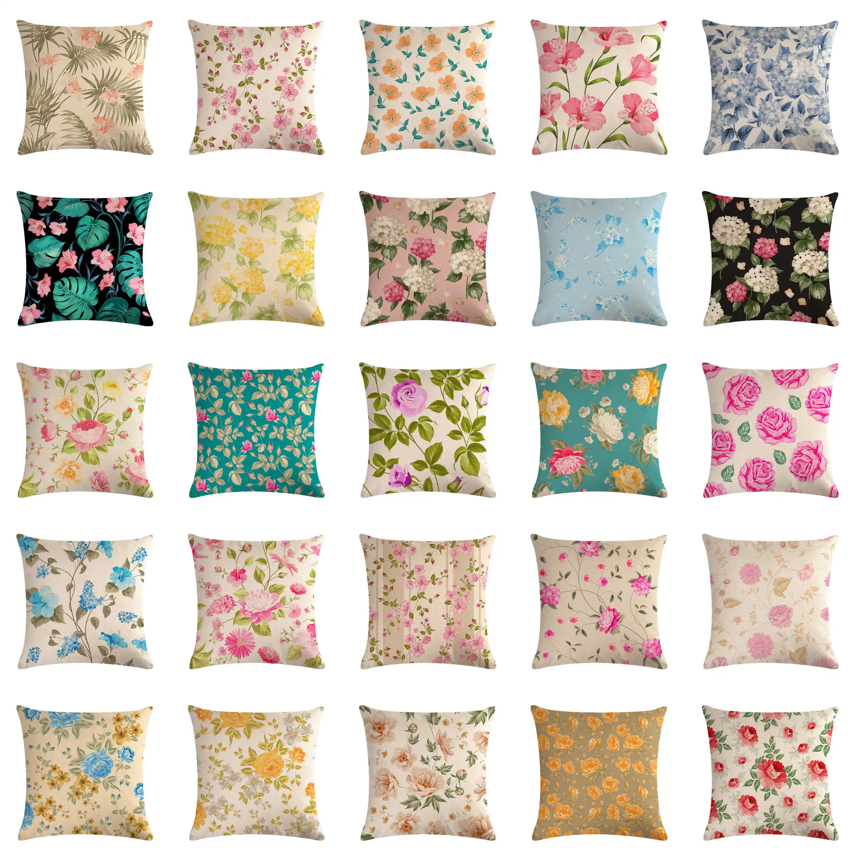 

Flower Hugging Pillow Case Simple Cushion Cover Sofa Bed Cushion Cover Home Decoration Decoration Hugging Pillow Case 45x45cm