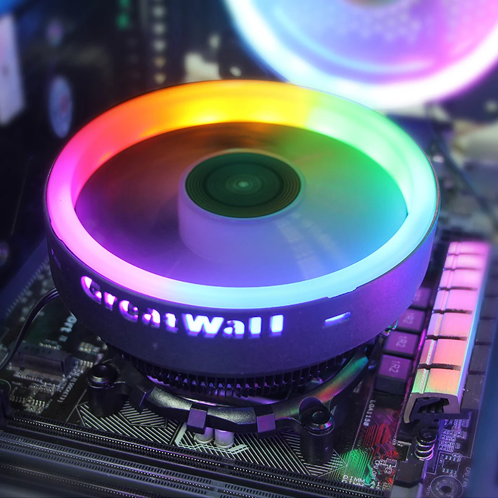 Тихий процессор кулер RGB Настольный ПК Вентилятор охлаждения компьютера