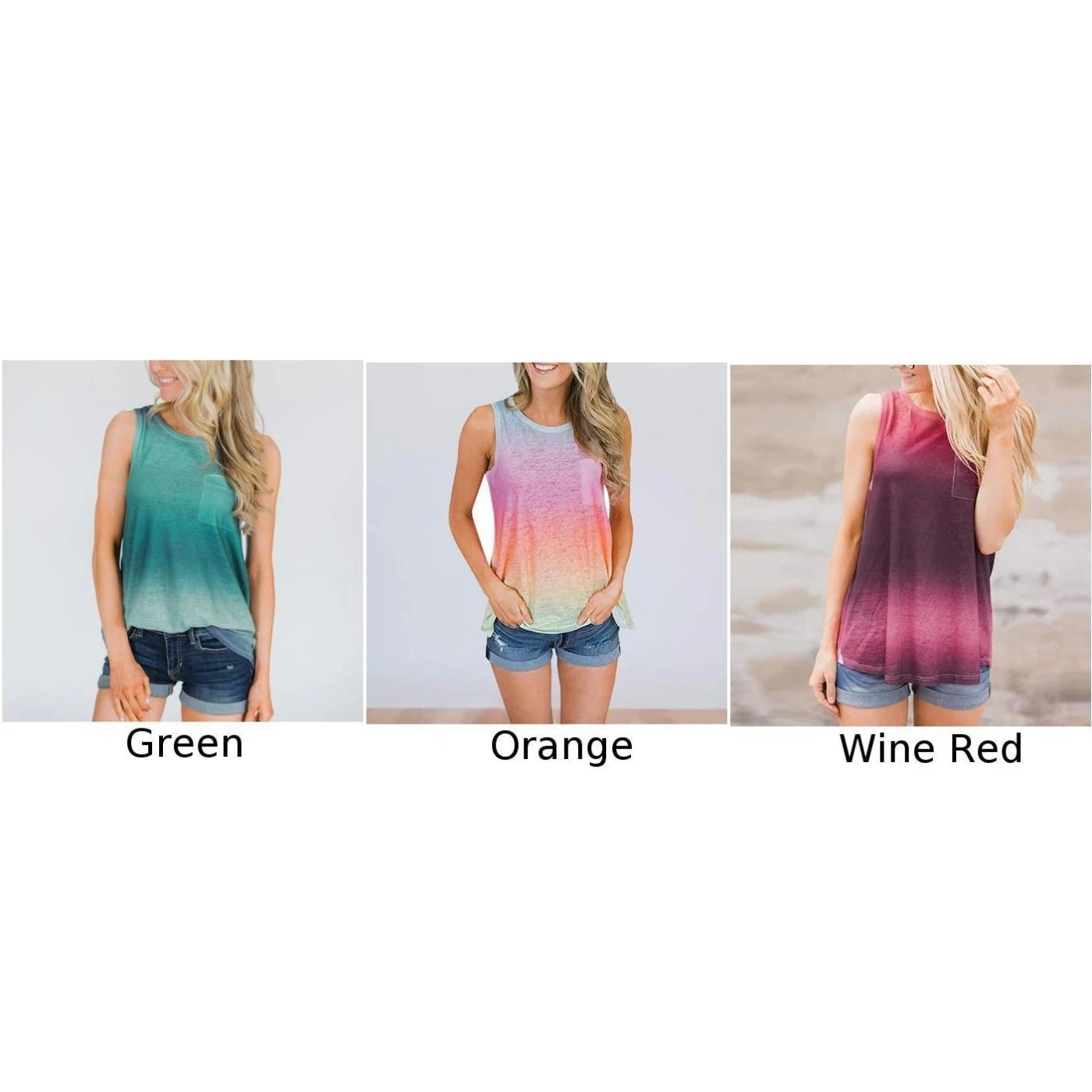 Женские топы Женская майка Пляжная без рукавов модный сексуальный пуловер с