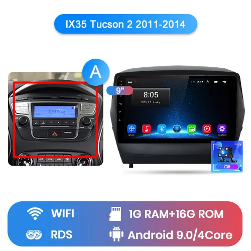 WIFI (1GB 16GB)A Junsun Штатное Головное устройство для Хендай Туксон ix35 GPS навигатор Android 8.1 aвтомагнитола магнитола 2 din автомагнитолы Андроид для Hyundai Tucson 2 LM штатная магнитола автомобильная мультимедиа - Цвет: WIFI (1GB 16GB)A