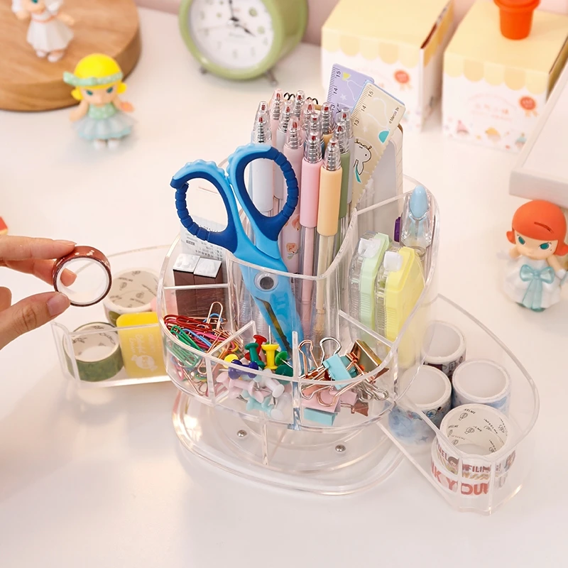 

Acrylic Makeup Organizer Lipstick Holder Cosmetic Storage Box Drawer Home Office Multifunction Stationery Organizer