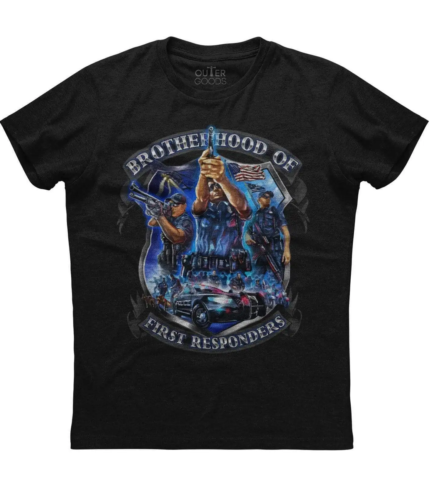

Brotherhood Of First Responders. Funny Graphic Phrase T-Shirt. Summer Cotton O-Neck Short Sleeve Mens T Shirt New S-3XL