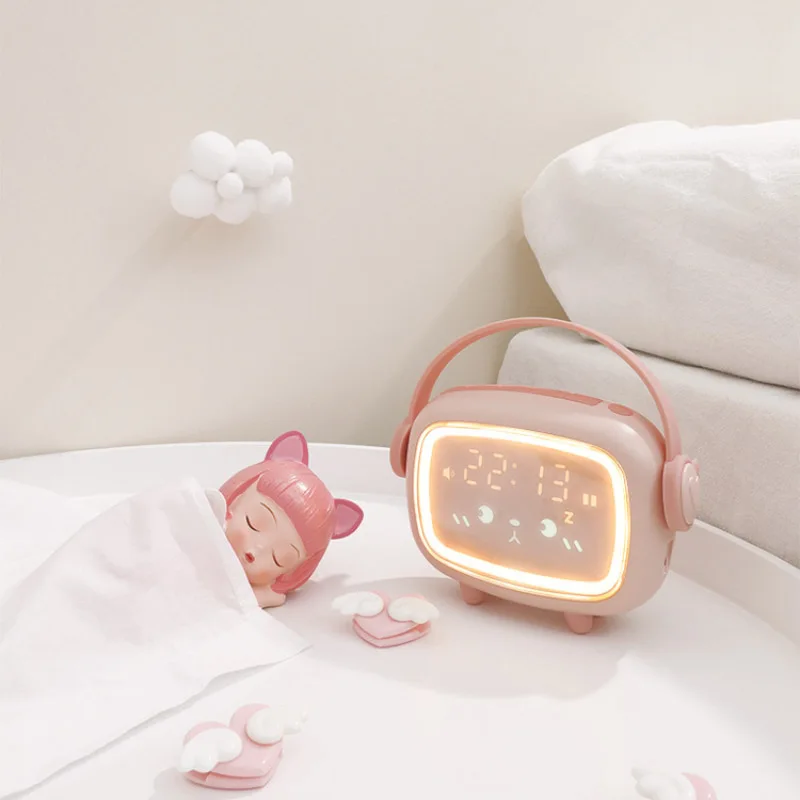 

Smart Night Lamp Temperature Home Bedside Light Digital Alarm Clock Usb Sensor Switch Dimming Night Light Children Table Lamp